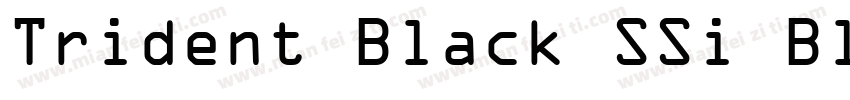 Trident Black SSi Black字体转换